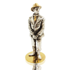Серебряная статуэтка с позолотой "Киса Воробьянинов"