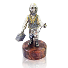Серебряная статуэтка с позолотой "Доктор"