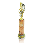 Серебряная статуэтка с позолотой «Скрипичный ключ»