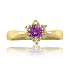 Золотое кольцо с аметистом «Царевна Будур»