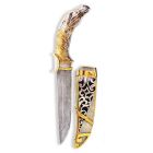 Серебряный охотничий нож с позолотой «Лошадь»