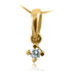 Золотой кулон с бриллиантом «Моей малышке»