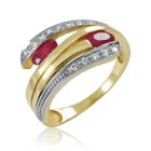 Золотое кольцо с рубинами и бриллиантами «Маргарита»
