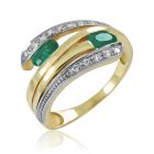 Золотое кольцо с изумрудами и бриллиантами "Драгоценнейшая"