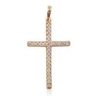 Золотой кулон-крестик с цирконием «Мари»