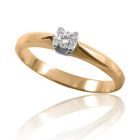 Золотое кольцо с бриллиантом «Согласие»