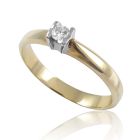 Золотое кольцо с бриллиантом «Заморская принцесса»