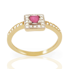 Золоте кільце з рубіном і діамантами «Pret-a-porte II»