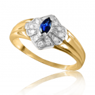 Золотое кольцо с сапфиром «Лорел»