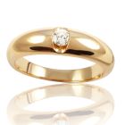 Золотое обручальное кольцо с бриллиантом "De Luxe"