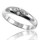 Золотое обручальное кольцо с бриллиантами "Счастливый союз"