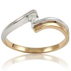 Золотое кольцо с бриллиантом 0,10 ct «Агния»