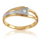Золотое кольцо с бриллиантом «Фивея»