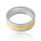 Золотое обручальное кольцо «Je t'aime»