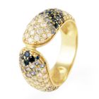 Золотое кольцо с сапфиром и бриллиантом «Кассиопея»