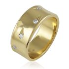 Золотое обручальное кольцо с цирконами "Love Galaxy II"