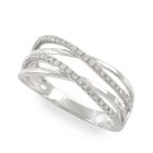 Фаланговое кольцо с двумя дорожками бриллиантов «Айрини»