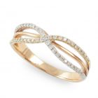 Золотое фаланговое кольцо с бриллиантами «Викки»