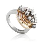 Золотое кольцо с бриллиантами «Фонтан»