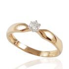 Золотое помолвочное кольцо с бриллиантом «Noches De Amor»
