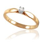 Золотое помолвочное кольцо с бриллиантом 0,09 ct «Amor»