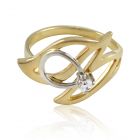 Золотое кольцо с бриллиантом  «Гармония»