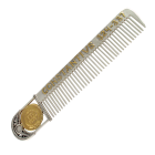 Гребінець зі срібла «Римська монета» з позолотою