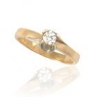 Золотое кольцо с бриллиантом 0.1 ct «Rita»