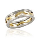 Золотое обручальное кольцо «Волны Адриатики»