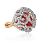 Золотое кольцо с рубинами и бриллиантами «Рубиновая Императрица»