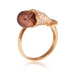 Золотое кольцо с раухтопазом «Christiana»