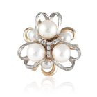 Золотое кольцо с жемчугом  «Жемчужная орхидея»