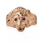 Золотой перстень с рубинами «Золотой лев»
