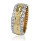 Золотое обручальное кольцо с цирконами "Небо в алмазах-II"