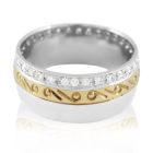 Золотое обручальное кольцо "Руны"