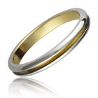 Обручальное кольцо европейка двухцветное «Pour toujours»
