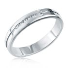 Обручальное кольцо с бриллиантовой дорожкой «Road to love»