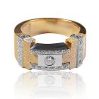 Золотое мужское кольцо с бриллиантом