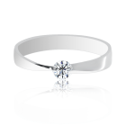 Оригинальное золотое кольцо с бриллиантом 0.18 Ct «Первый поцелуй»