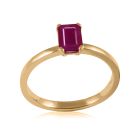 Женское кольцо с прямоугольным рубином «Джейн»
