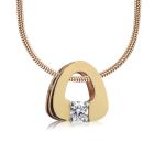 Золотий кулон з діамантом 0.1 Ct «Eurostyle»