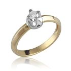 Золоте кольцо для заручин з цирконієм Сваровські «Софі»