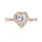 Эксклюзивное кольцо для помолвки «Бриллиантовое сердце»