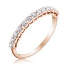 Золотое кольцо дорожка c бриллиантами «Beautify»