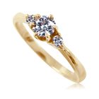 Золотое кольцо с бриллиантом «Ivanka»