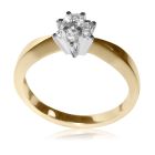 Золотое кольцо на помолвку с 7 бриллиантами «Luisa»