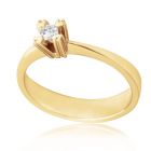 Золотое кольцо на помолвку с бриллиантом 0.19 карат «Берта»