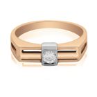 Кольцо для мужчины с бриллиантом 0.18 Ct «He is...»