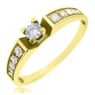 Золотое кольцо с бриллиантами «Lovesong»