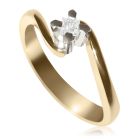 Кольцо на помолвку с квадратным бриллиантом 0,15 Ct «Vittoria»